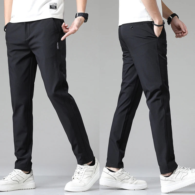 5 Colors Spring Summer Ultra-Thin Men'S Stretch Slim Straight Casual Pants High Quality Fashion Breathable Golf Sports Trousers