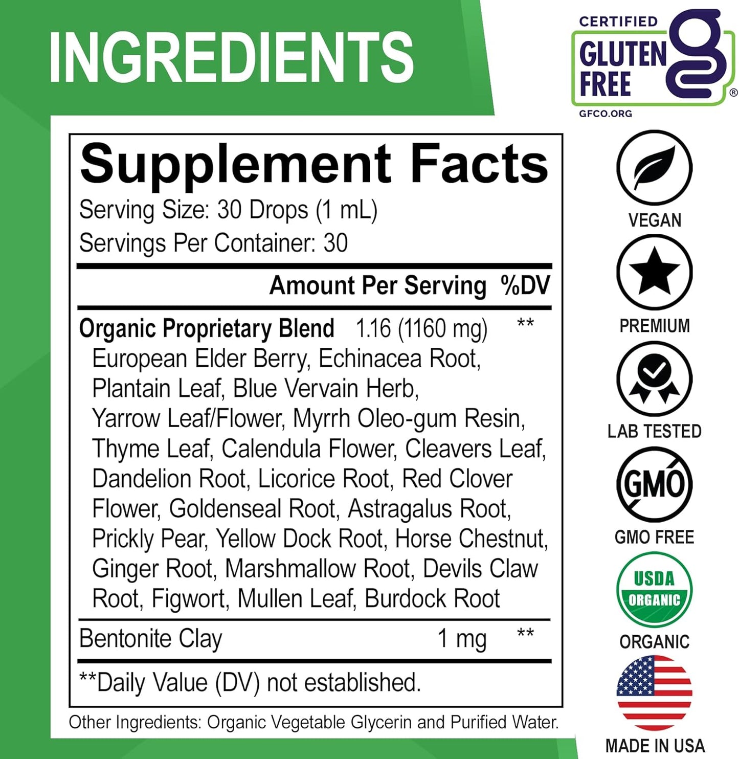 Lymphatic Drainage Supplements Drops - Organic Lymphatic Support Liquid Drops Cleanse with Echinacea, Lymph System Support Supplement, Lymph Node Detox Cleanse System Drainage - 1Oz Non-Gmo Organics