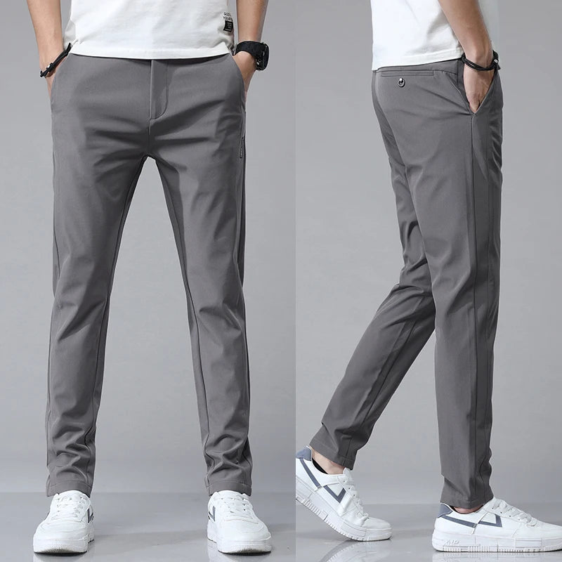 5 Colors Spring Summer Ultra-Thin Men'S Stretch Slim Straight Casual Pants High Quality Fashion Breathable Golf Sports Trousers