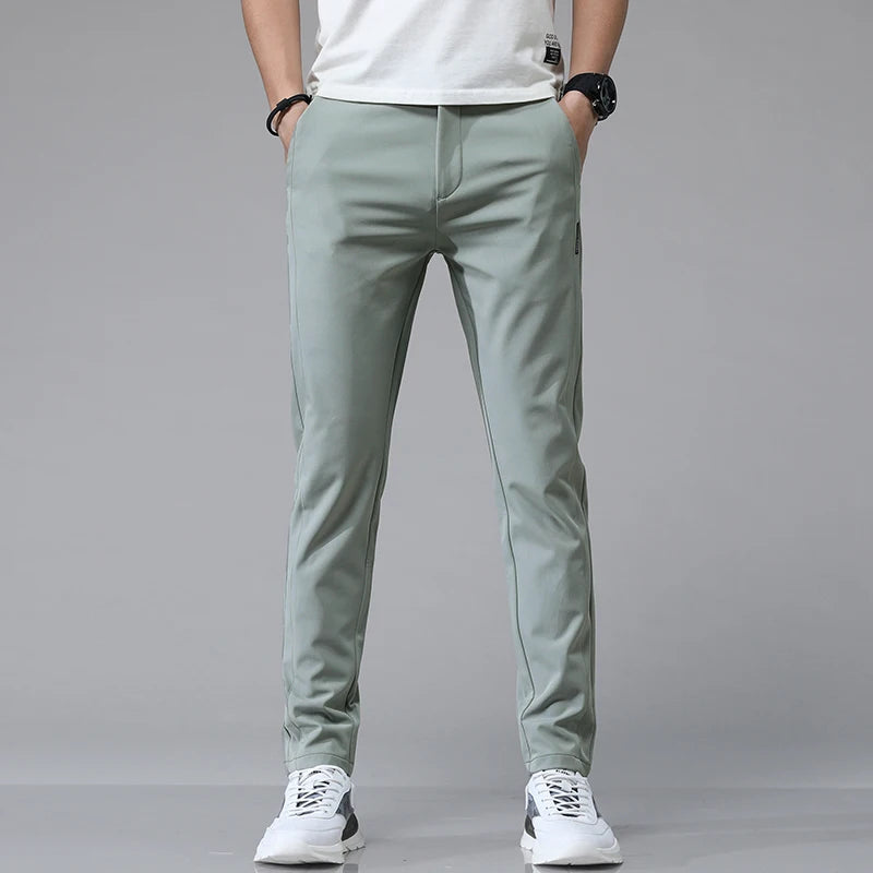 5 Colors Spring Summer Ultra-Thin Men'S Stretch Slim Straight Casual Pants High Quality Fashion Breathable Golf Sports Trousers